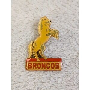 Vintage 1985‎ Broncos NFL Peter David Inc Pin Badge Denver Collectible Gold